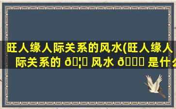 旺人缘人际关系的风水(旺人缘人际关系的 🦈 风水 🍁 是什么)